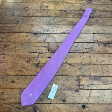 Vintage Etienne Aigner Tie Made in USA Purple A Logo Poly Rayon NWT