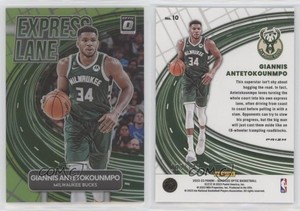 2022 Donruss Optic Express Lane Lime Green Prizm /149 Giannis Antetokounmpo #10