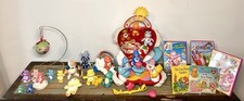 Vtg Care Bears Lot CARE-A-LOT PLAYSET Carrying Case Car 20 Figures DVDs Books