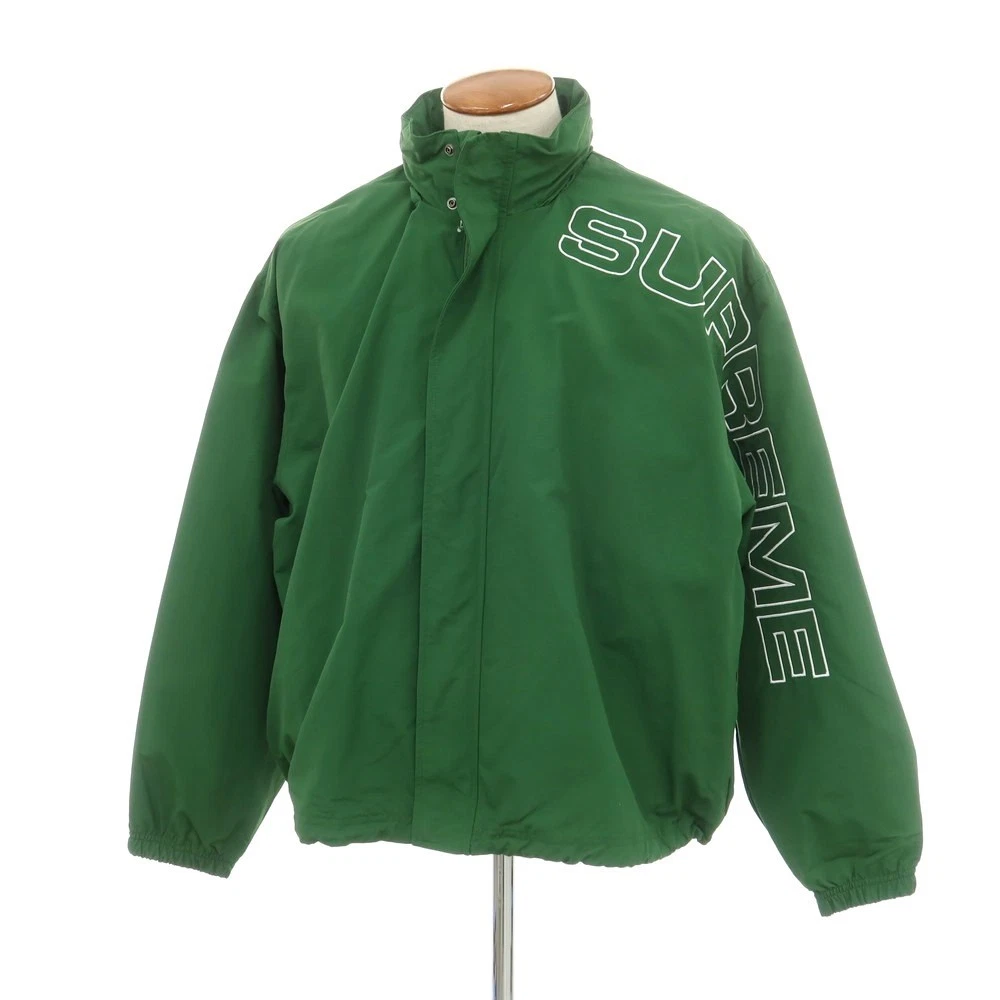 Veste de survêtement Supreme 2024 FW Spellout nylon brodé vert occasion