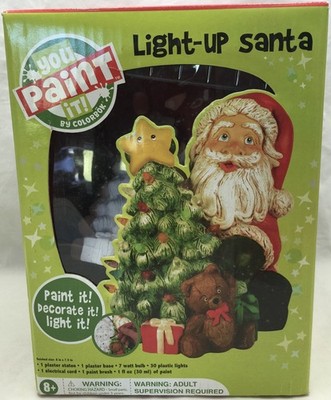 Colorbok You Paint It! 69082 Plaster Santa Statue Light-Up Holiday Decor 2010/11