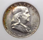 1957 "D" Franklin Half Dollar 50c NGC MS65 FBL #007 Full Bell Lines Gem BU ECC&C