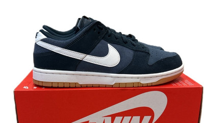 MENS NIKE DUNK LOW RETRO SE_ARMORY NAVY/SUMMIT WHITE-BLUE HQ1931-400-SIZE 8.5