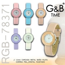 G&B Ladies' Fashion Quartz Watch Leather Strap Analogue Elegant New Gift