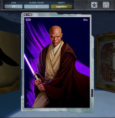 Star Wars Card Trader Silver Gilded Mace Windu 2cc Digital