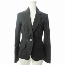 Michelle Cran Michel Klein Tailored Jacket Blazer Wool Blend 36 Black Used 0391b