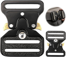 2 Pack Tactical Belt Buckles, 1.5 Inch Heavy Duty Metal Quick Release Buckles fo