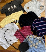 Lot of 10 Brandy Melville  John Galt tops, belt, shorts and purse included.