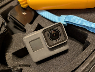 GoPro HERO7 White Action Camera Accessory Bundle w/ Case Mounts Float Handle
