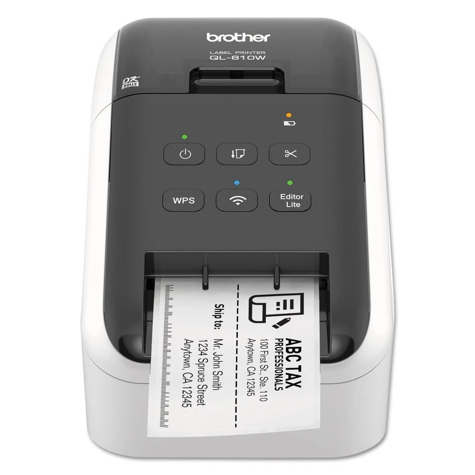 Brother QL810W 5"x9.38"x6 110" Labels/min Print Spd Ultra-Fast Label Printer New - Image 4 of 4