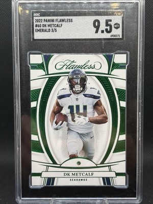 2022 Panini Flawless DK Metcalf #60 Emerald 3/5 SGC 9.5
