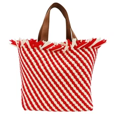 NAGHEDI | Havana Amalfi Red Woven Tote Bag