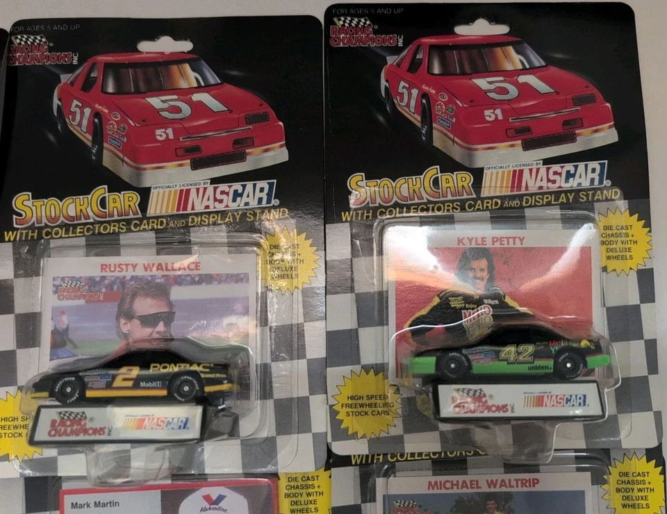 1992 Racing Champions NASCAR Diecast Stock Cars w/card and stand LOT OF 12 - Image 2 of 4