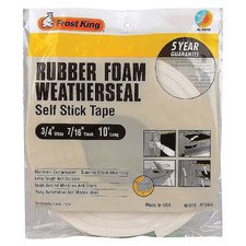 Frost King R734wa Sponge Rubber Foam Tape, 3/4In.X10 Ft.