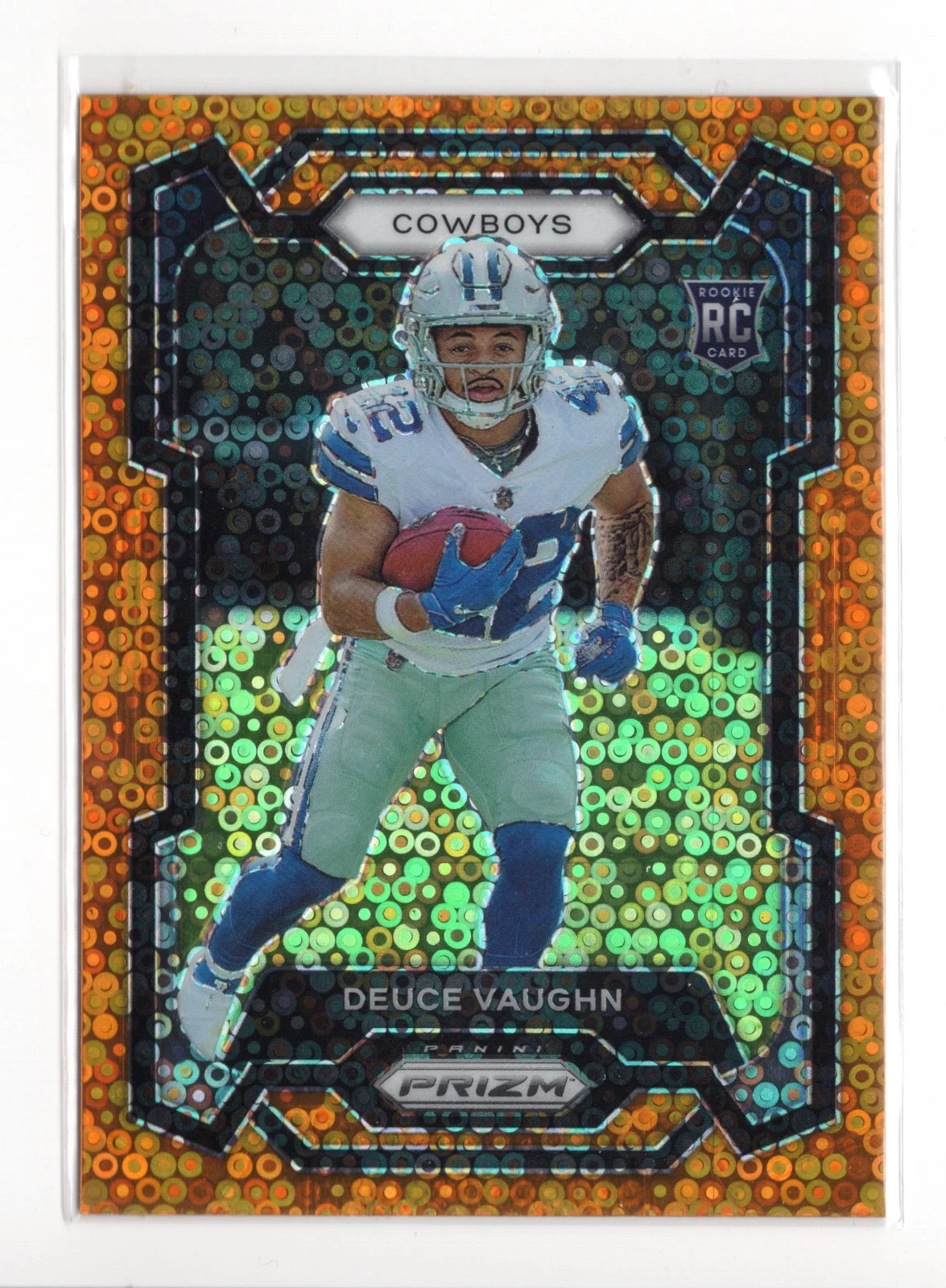 2023 Prizm Deuce Vaughn RC #324 Orange Disco Dallas Cowboys