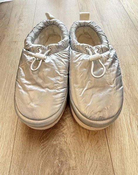 Women UGG Clogs Silver Nylon 37