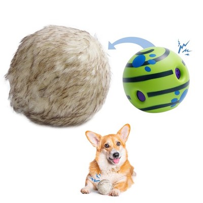 Nocciola Wobble Giggle Ball for Dogs, Interactive Dog Toys Small Size, White 