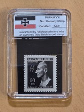 REINHARD HEYDRICH SS MÁSCARA DE LA MUERTE Tercer Reich Nazi Alemán NSDAP Sello Segunda Guerra Mundial