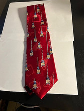 Vintage "After Dark Bungee Roulette" Bungee Jumper Silk Tie Necktie Made In USA