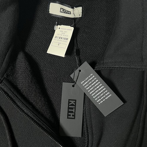 KITH Abbott 1/2 Zip Black Pullover Sweatshirt New w/ Bergdorf Goodman Tags S - Picture 5 of 5