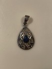 Colgante vintage de plata y lapislázuli