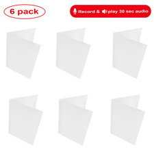  6 Pack Blank Recordable Card - 30 Seconds Audio Message Greeting Card