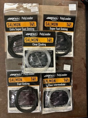 Airflo Polyleader salmon leaders 14' 5 pack 5 different leaders