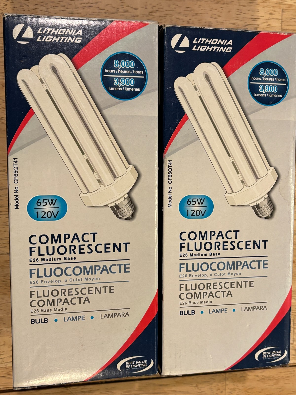 Lithonia - Lot of 2 -CF65QT41 Compact Fluorescent E26 Medium