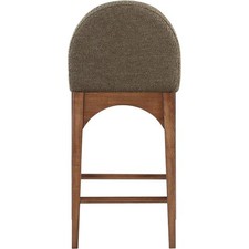 Pemberly Row Boucle Fabric Olive Green Stool Rectangular Counter Height 18" W...