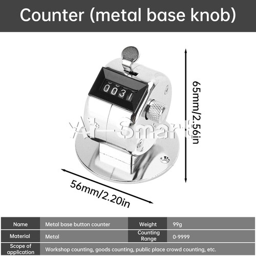 Mechanical Hand Tally Number Counter Click Clicker 0~9999 4Digit Counting Manual - Picture 25 of 25