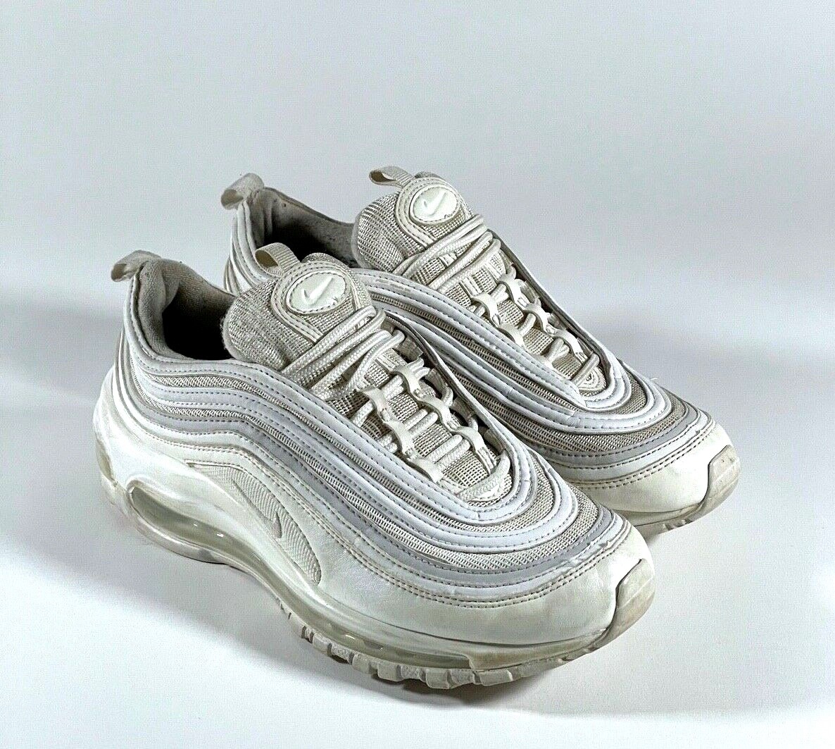 Nike Air Max 97 Triple White Sz 6 Y | eBay