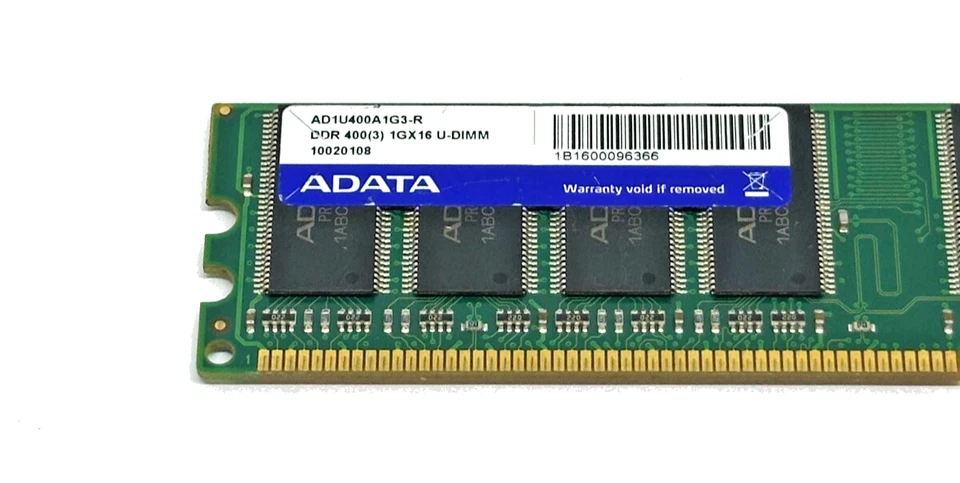 ADATA 1GB AD1U400A 1G3-R DDR1 PC3200 - PC Memory - Image 2 of 2