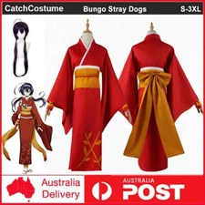 Bungo Stray Dogs Izumi Kyouka Kimono Cosplay Costume Outfit Comic Halloween Suit