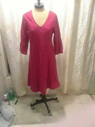 Soft Surrouhndings Persian Red Linen Beachy Dress M NWT $98 *