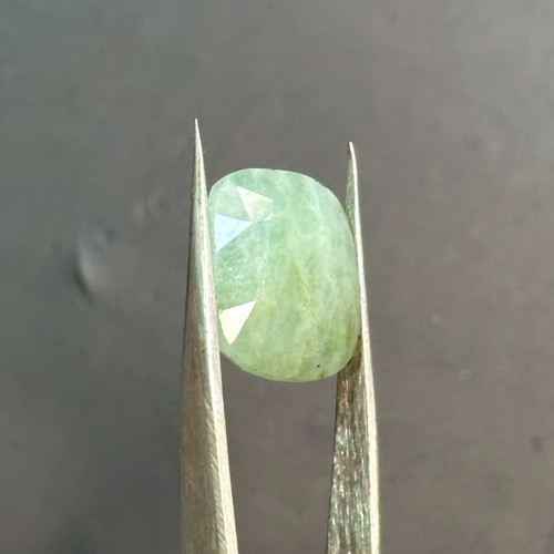 16.20Ct 16.1X13.4mm Cushion Natural Green Beryl From Indian Mines Loose Gemstone - Picture 4 of 6