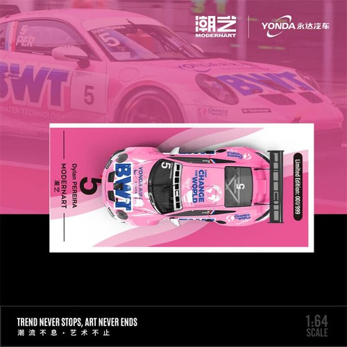 ModernArt x BWT 1:64 911 GT3 CUP BTW Diecast Model Car - Picture 3 of 4