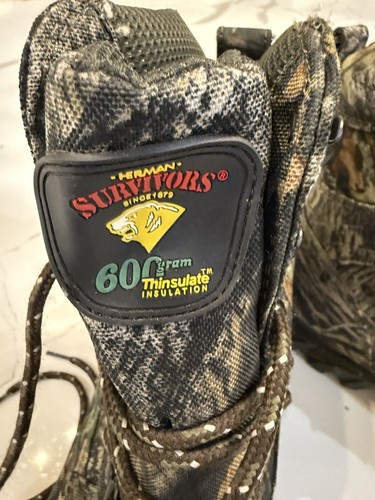 Herman Survivors Camouflage Size 12 Boots With 600 Gram Thinsulate Insulation - Picture 2 of 5