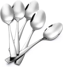 12 Pack Stainless Steel Dinner Spoons Large 8 Inch Tableware Utensils