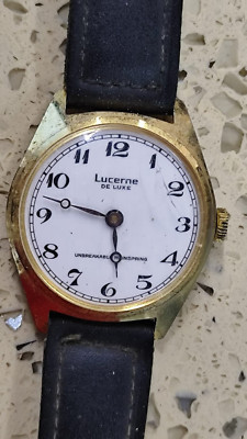 Vintage Watch from Lucerne De Luxe Not Work Good balance  Uesd