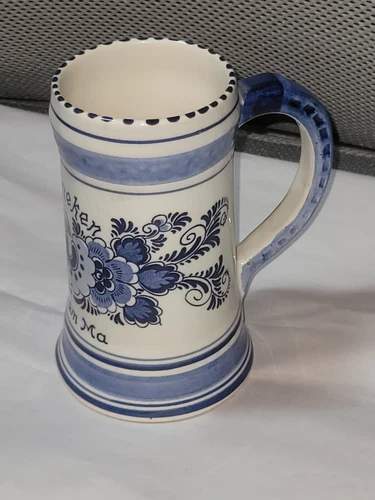 Vintage Delft Blue Dutch Mug /stein HandPainted Heineken Made In Holland