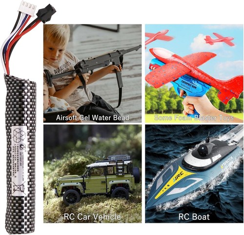 2pcs 11.1V 2000mAh 10C Gel-Gun Lipo Battery SM-2P Plug for water Splatter Ball - Picture 2 of 7