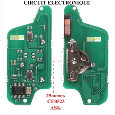 Circuit électronique Pour Clé Citroën C2 C3 C4 - Pièce De Rechange CE0523, Modulation ASK