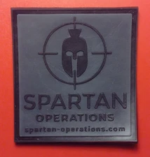 SPARTAN OPERATIONS Tactical Morale Patch SHOT-SHOW 2025 PVC H & L NEW brown