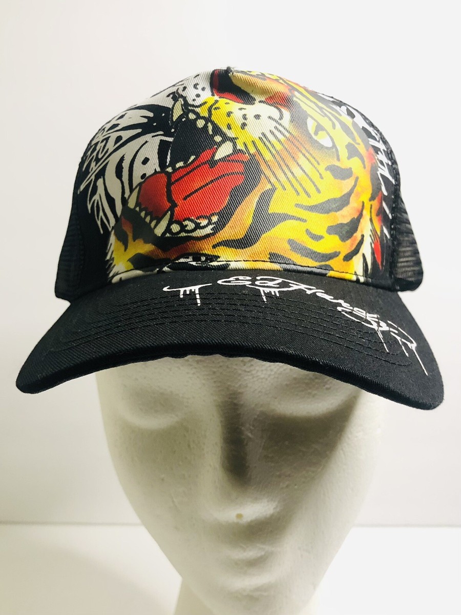 Ed Hardy Trucker's Hat Snapback Mesh Back Throwback Y2K 2000s