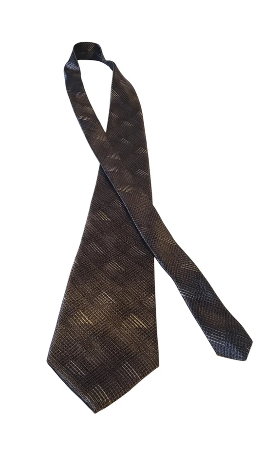 ZYLOS George Machado Corbata Cuello Hombres Gris Negro Estampado Geométrico Traje de Negocios Trabajo Foto 3 de 4