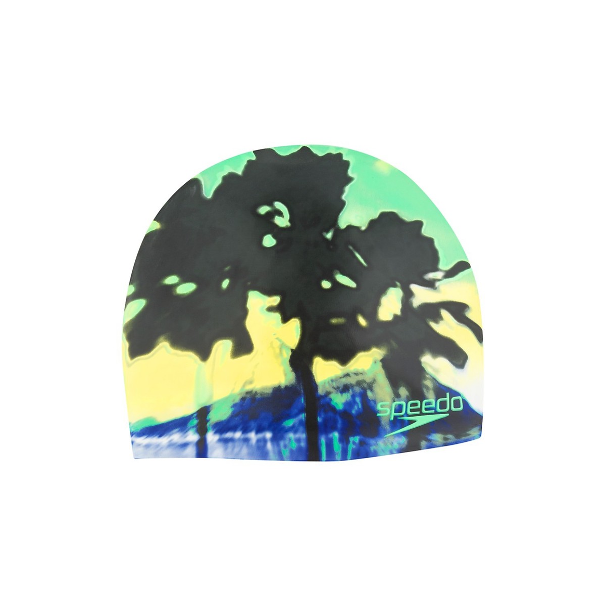 SPEEDO Silicone Photoscenic Trippy Pink Blue SWIMCAP Swimming Soft