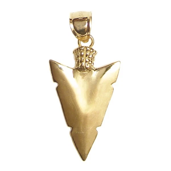 Mens gold shop arrowhead pendant