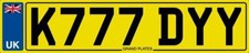 KIDDY KIDD NUMBER PLATE K777 DYY CAR REGISTRATION KIDDS KIDS KIDDIE KID NO FEES