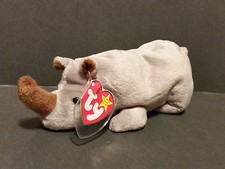 1996 TY Beanie Babies Spike the Rhino PE Pellets W/Tags