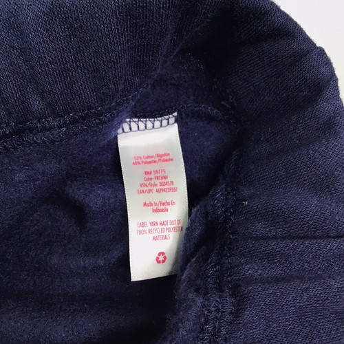 Justice Sport Sleeveless Hoodie Navy Fleece Graphic Sequins Size XL (16-18) - Picture 7 of 7